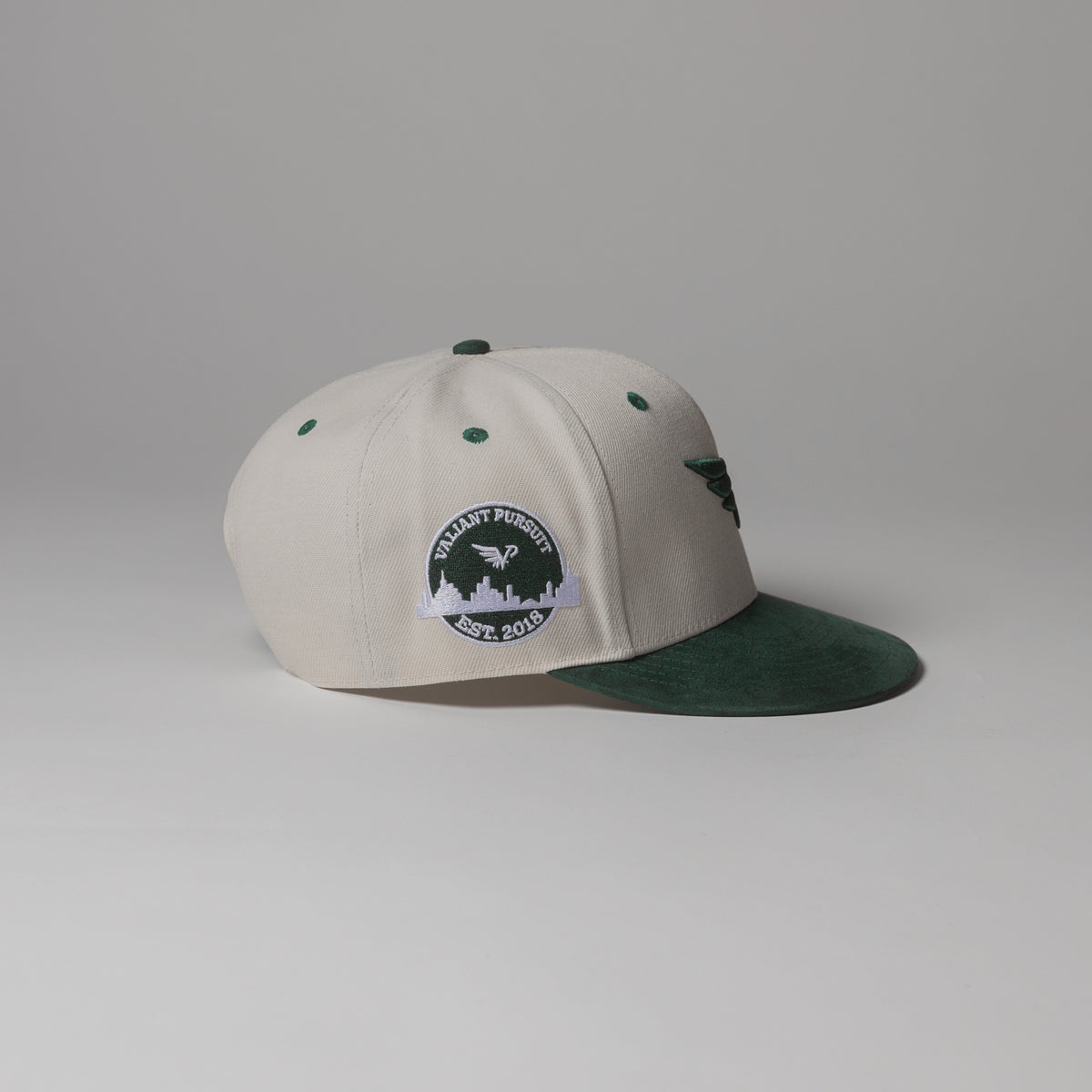 Off-White/Forest Green VP Snapback