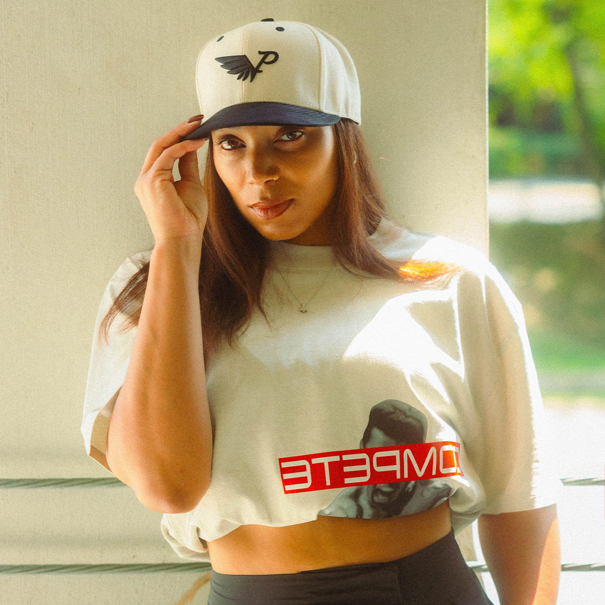 Ivory & Black Ink Snapback