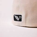 Off-White & Black Ink Fitted