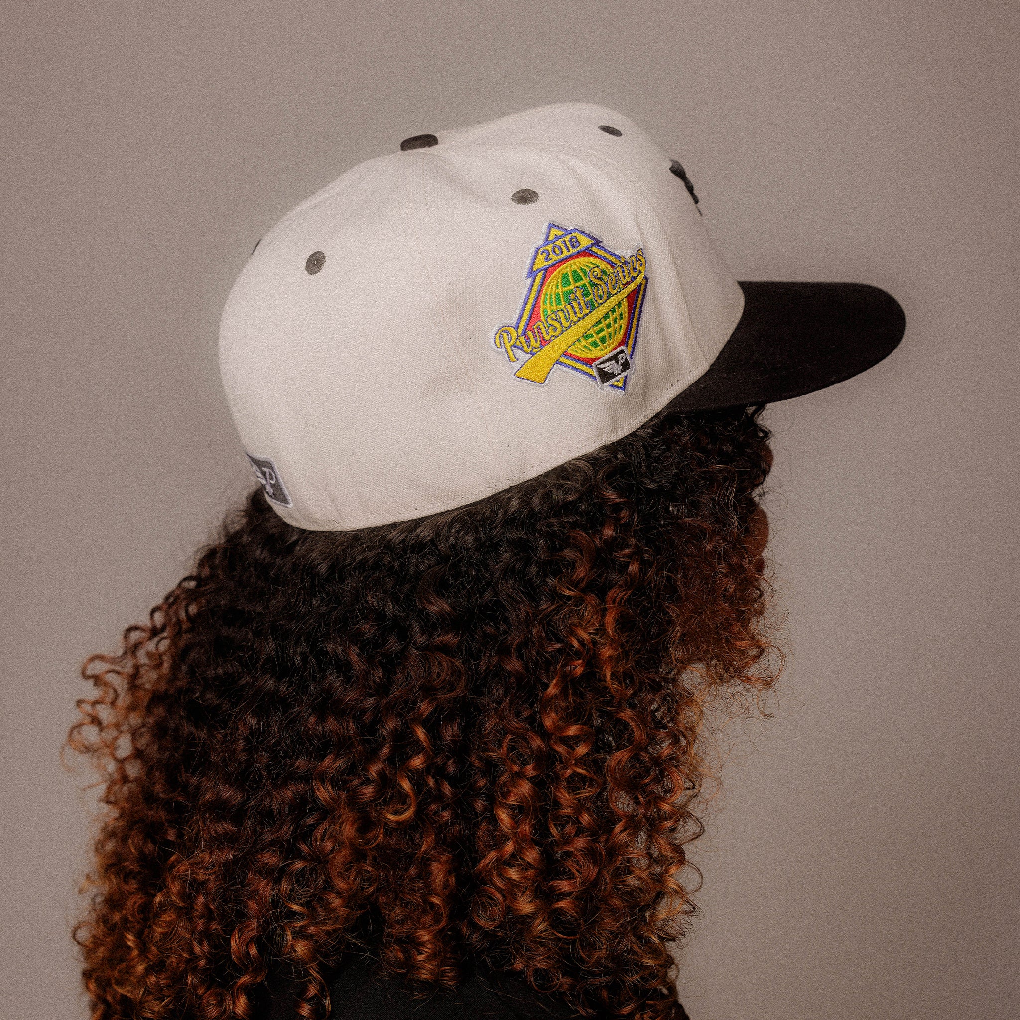 Off-White & Black Ink Fitted