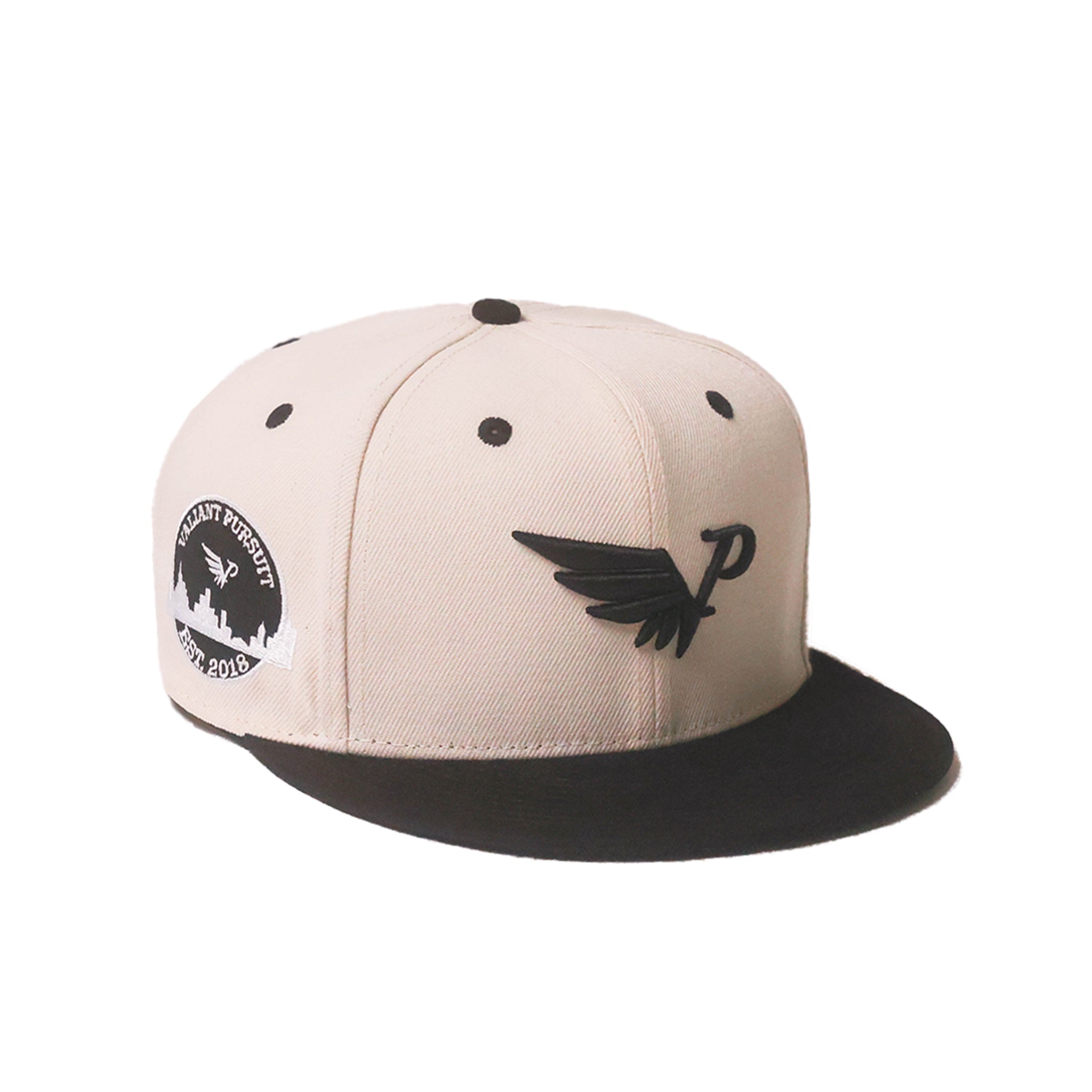 Ivory & Black Ink Snapback