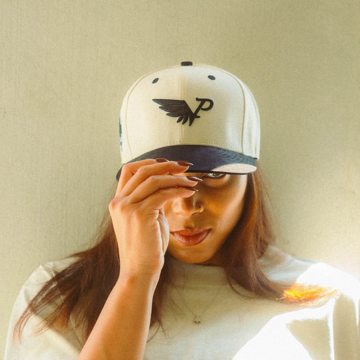 Off-White & Black Ink Snapback