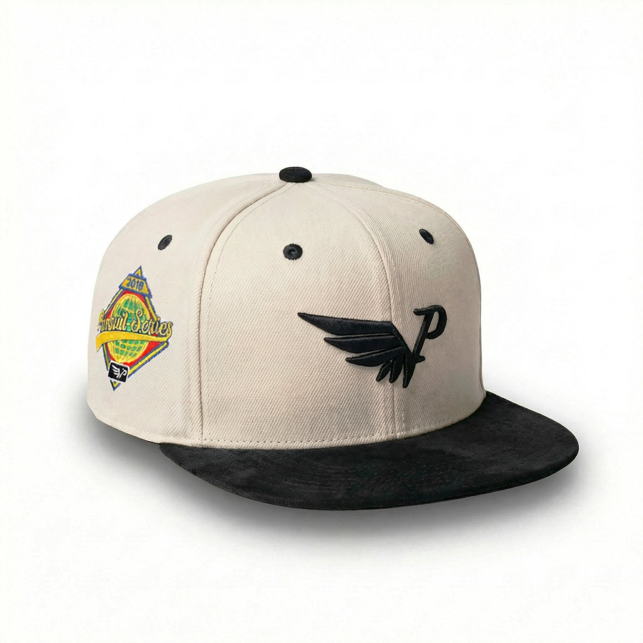 Off-White & Black Ink Fitted