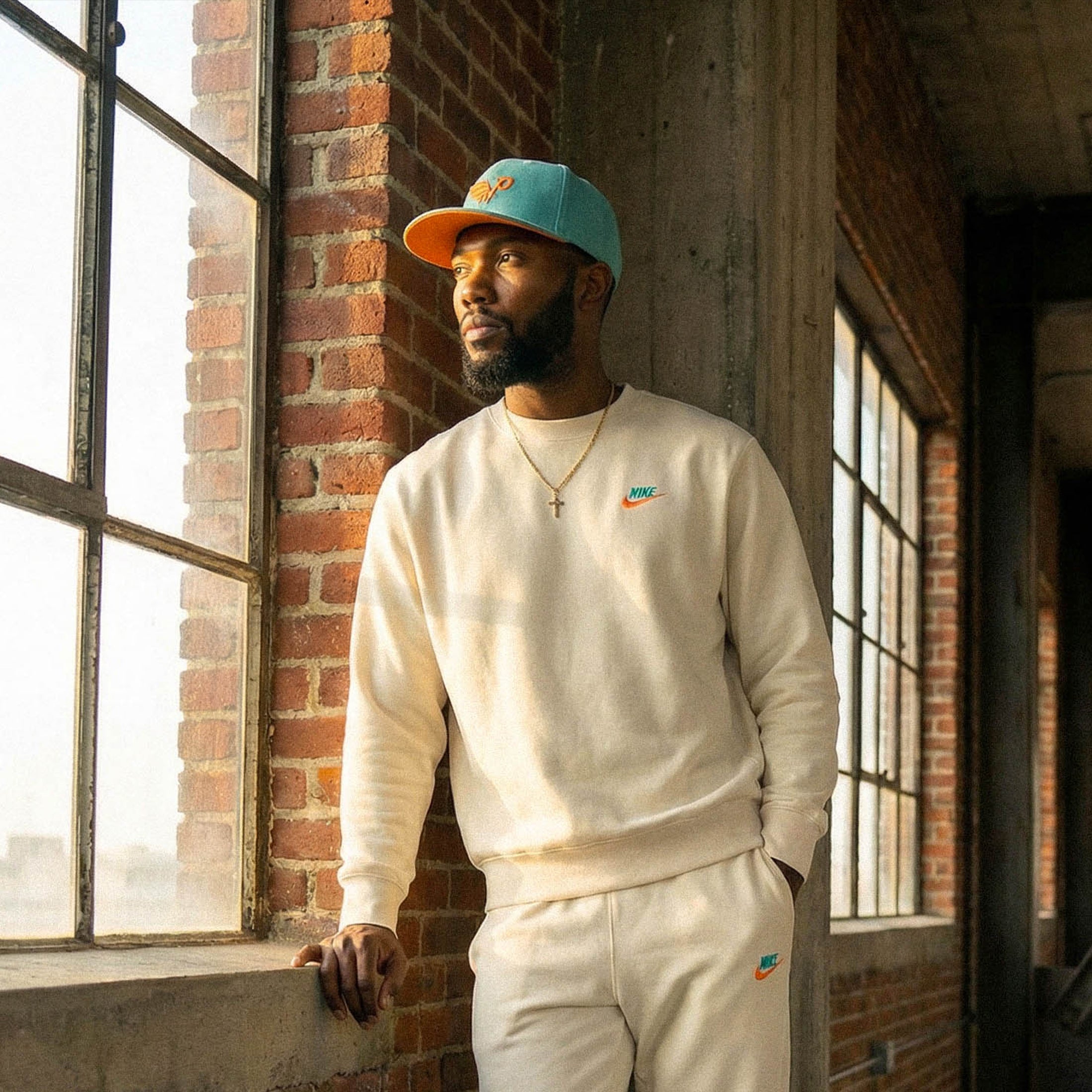 Miami Snapback — Teal/Orange