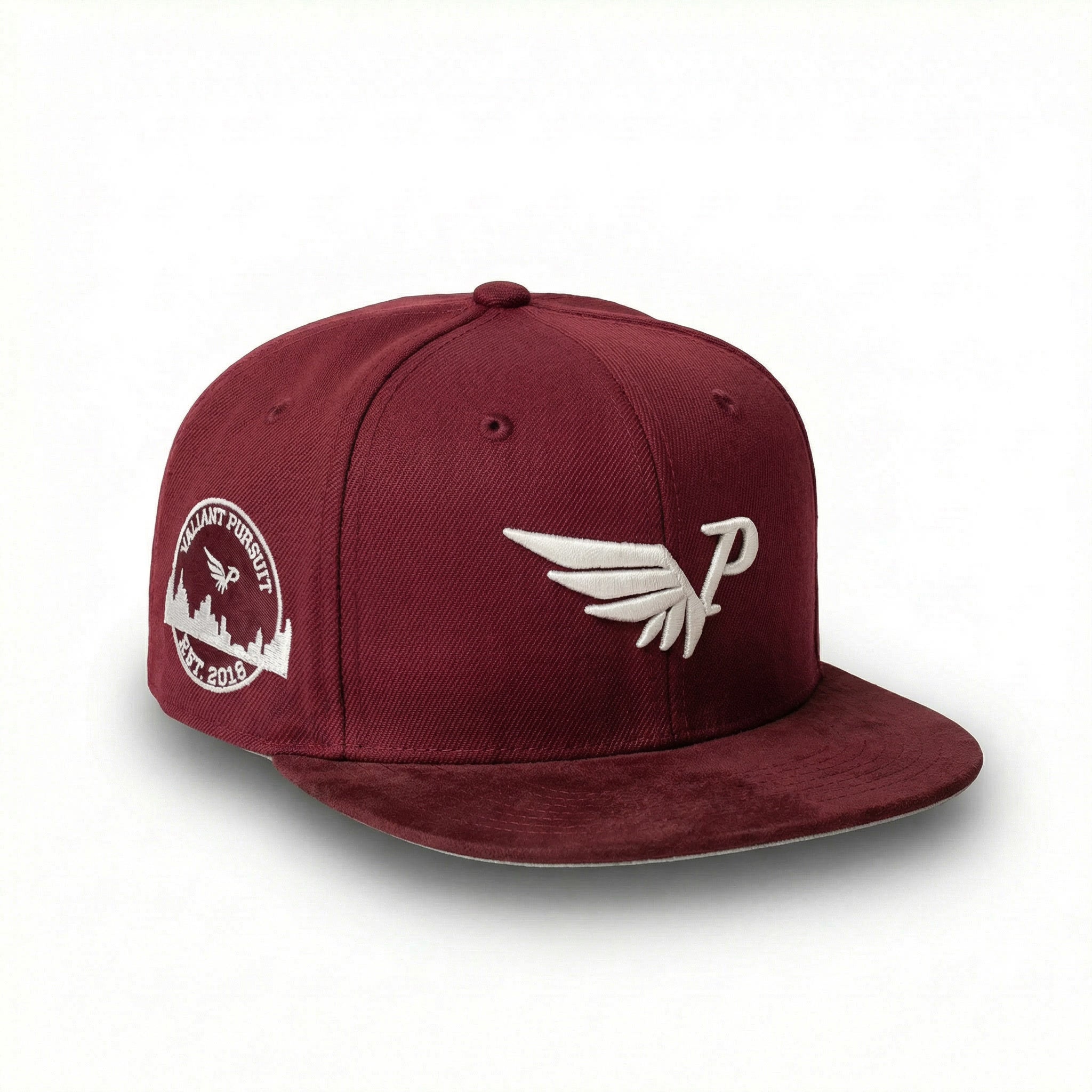 Brick Snapback— Maroon/White