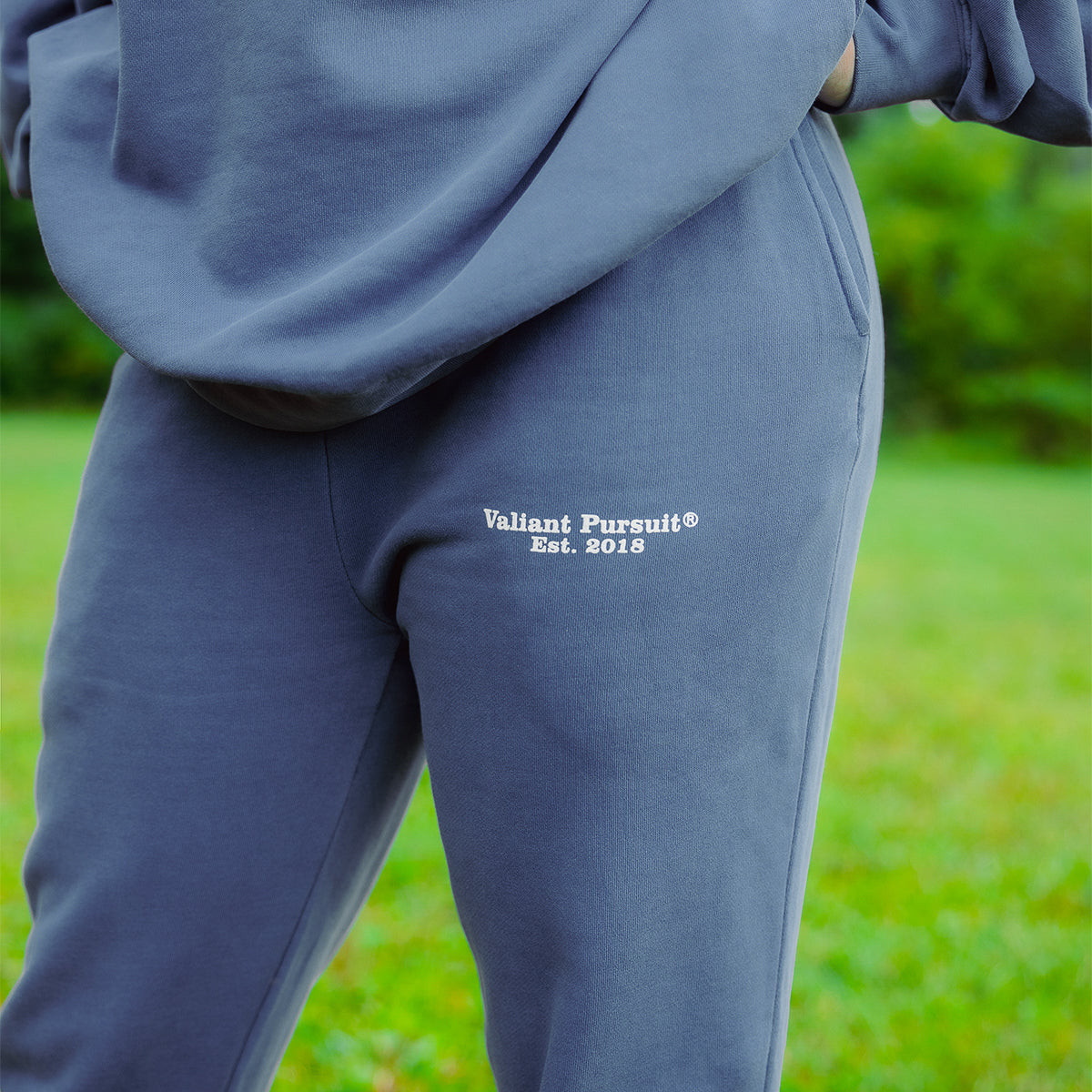 Blue Steel Branded Sweatpants – Valiant Pursuit®